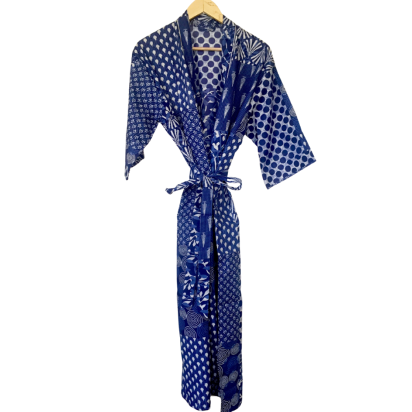 blue white kimono