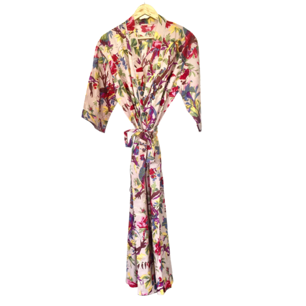 pink floral kimono