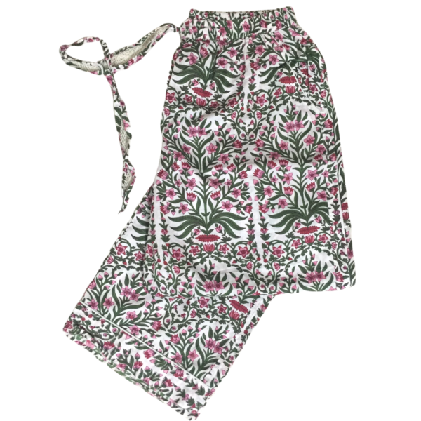 Cotton Pajama Set - Pink Floral 4