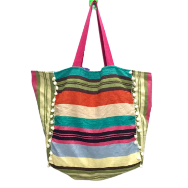 Horizon Pink Striped Tote Bag