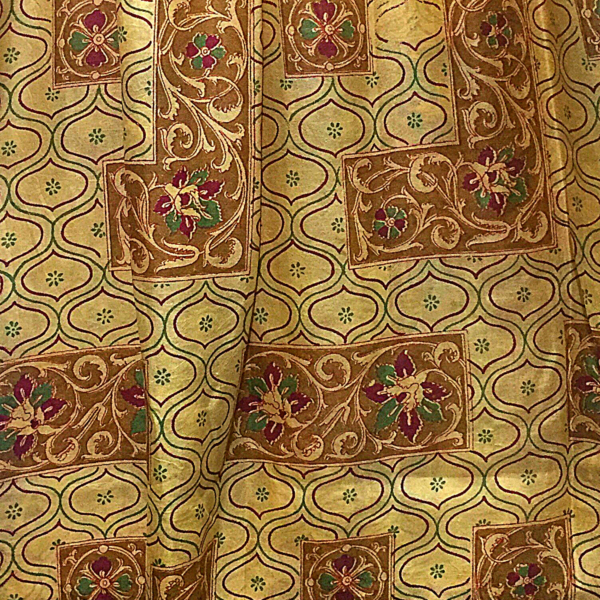 Silk Sari Sun Dress - Brown Squares